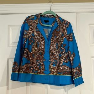 NWT J. Crew paisley jacket/blouse (size S)